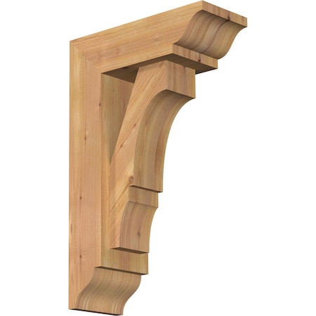 Ekena Millwork Balboa Traditional Smooth Bracket w/ Offset Brace, Western Red Cedar, 5 1/2"W x 14"D x 22"H BKT0604X14X22BOA01SWR